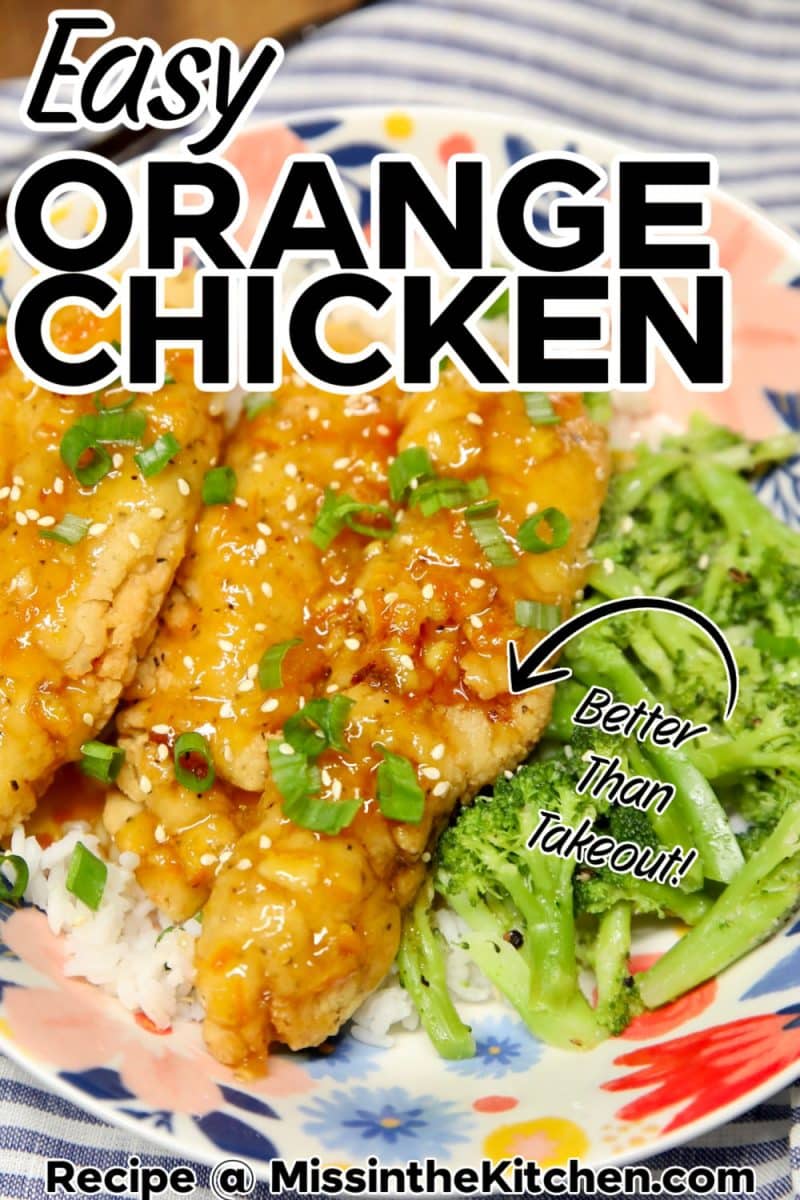 Easy Orange Chicken broccoli and rice bowls.