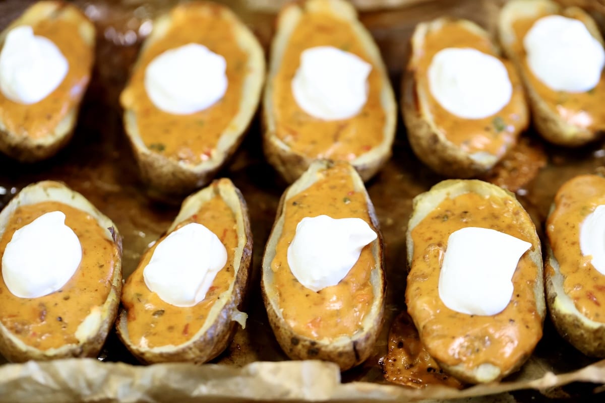 Chili cheese tater skins.