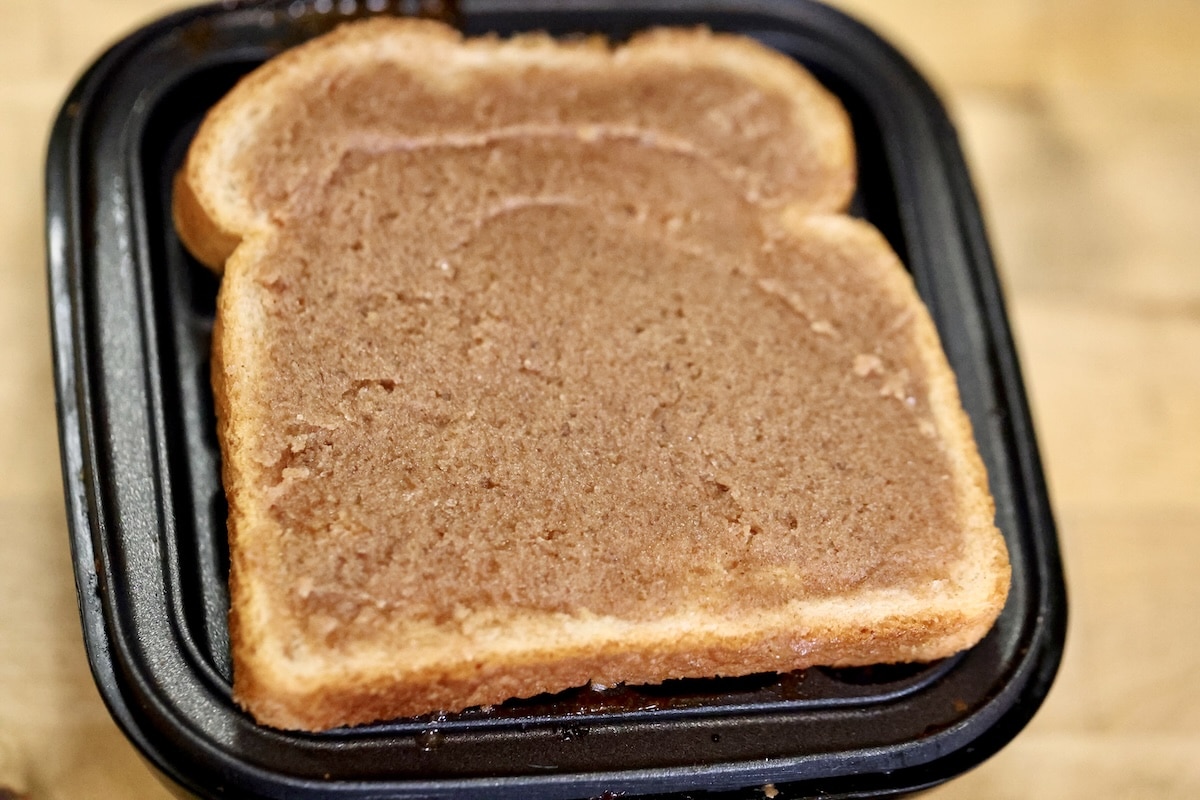 Cinnamon toast in a waffle iron.